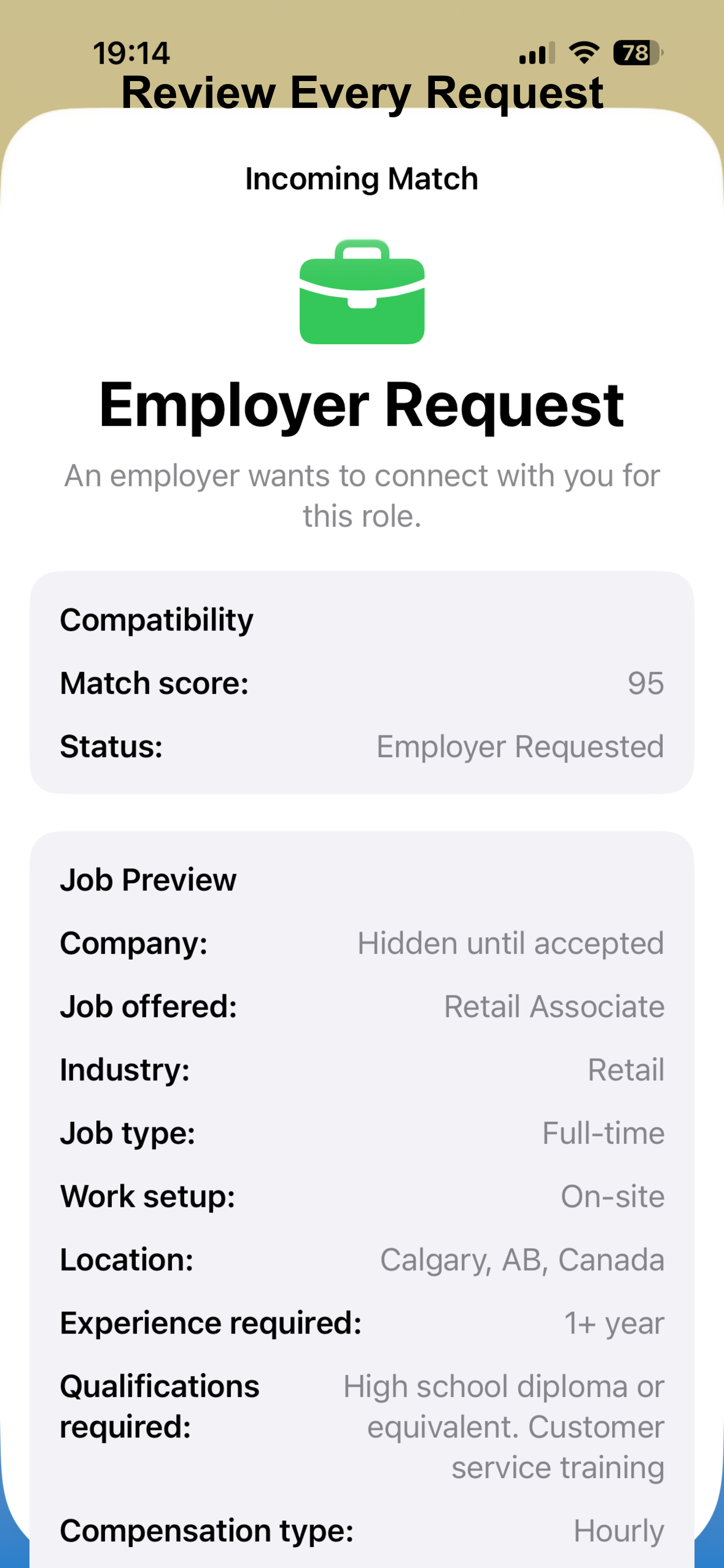 Review match